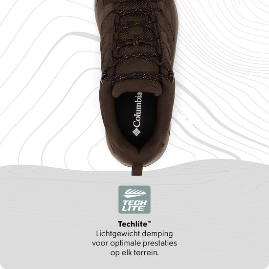 Chaussures de randonnée basses imperméables Columbia REDMOND™ IV Chaussures de randonnée - Cordovan, Orange acidulé