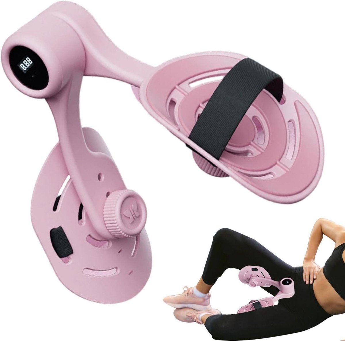 Dijspiertrainer Voor Vrouwen - Bekkenbodemversterker Beentrainer - Fitness Thuis - Met Displayteller - 31x25x105 cm - Paars