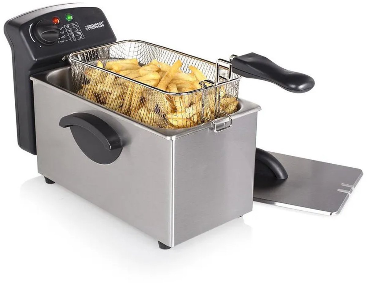 Bol.com Frituurpan 3 liter - Princess 182626 Familie Castel friteuse 3 liter – Koude zone – Inhoud 3 liter - frituurpan Princess... aanbieding