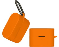 kwmobile Hoes geschikt voor Sony WF-1000XM6 - Siliconen cover voor oordopjes in oranje