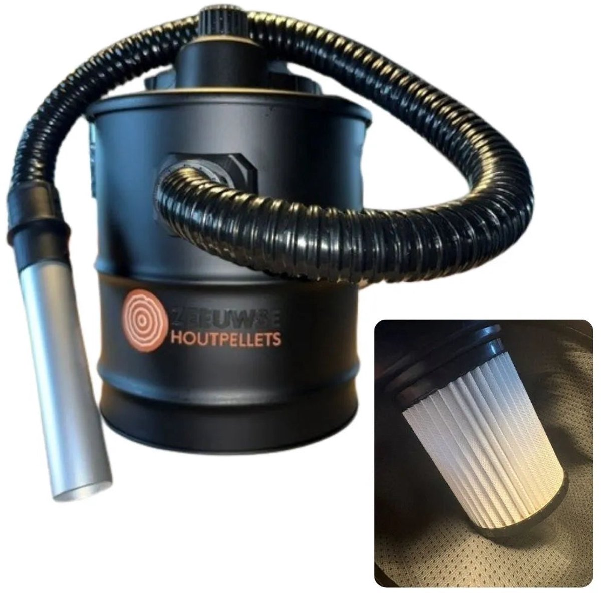 Asstofzuiger met dubbel filter - 15L