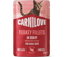 Carnilove pouch turkey / valerian in gravy - 24x85 gr