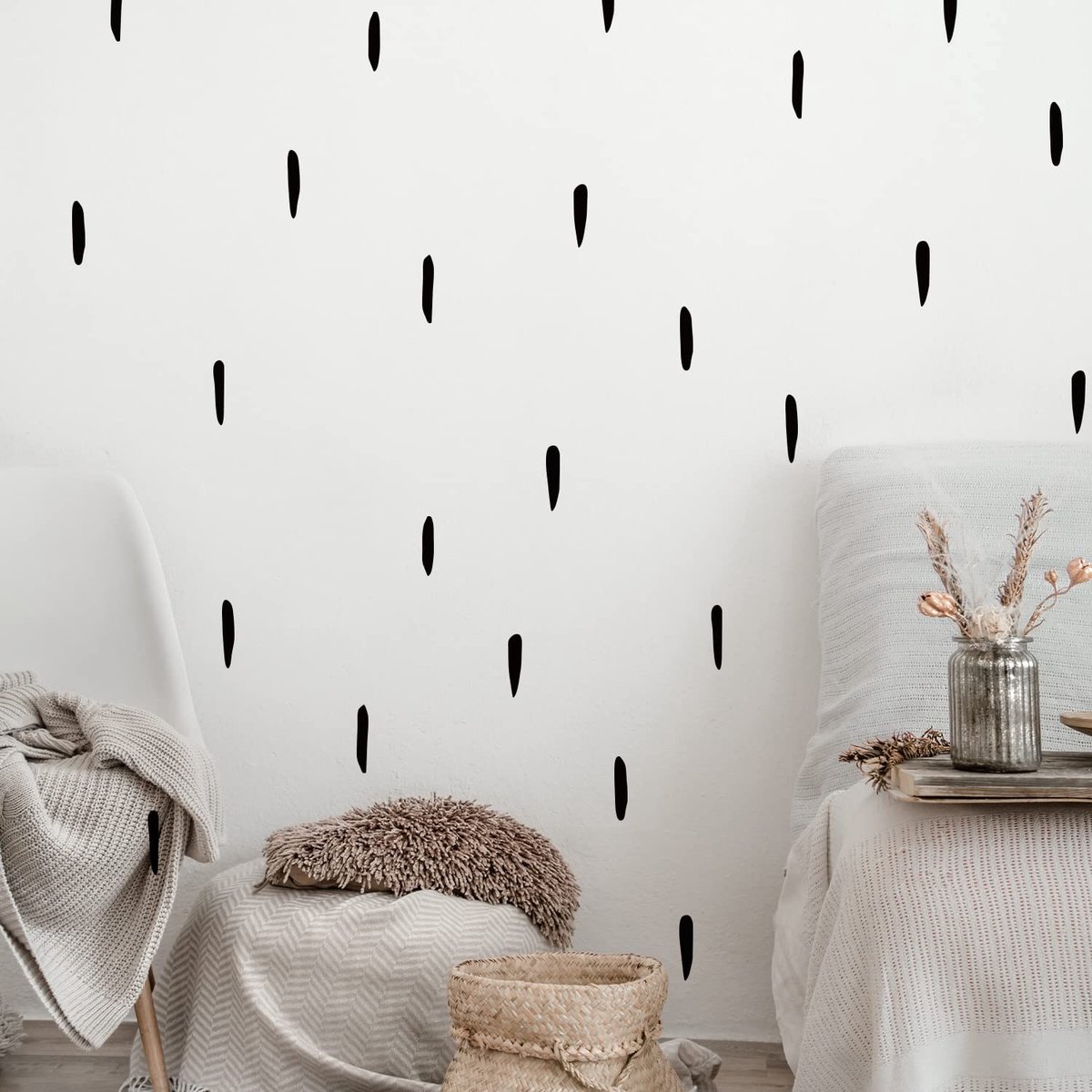 Dailygoods- Muurstickers Abstracte Lijnen - 36 Stuks - Muurdecoratie Kinderkamer