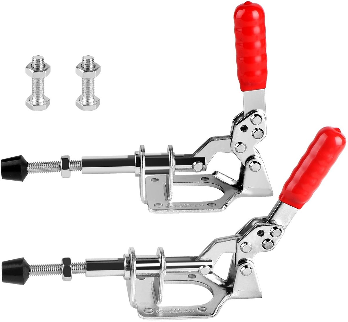 JHUBERS - Push Rod Tensioners - Klemmen voor Houtbewerking - Robuust en Efficiënt - Zilver - Verstelbare Klemmen - Ideaal voor Lassen en Assemblage
