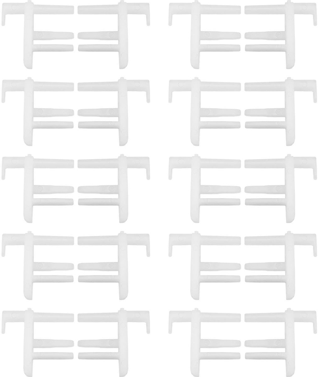 ZEYNOMAX- Jaloezieclips 20 Stuks - SE910411 Model - 28x26mm - Wit - ABS Kunststof - Vervan