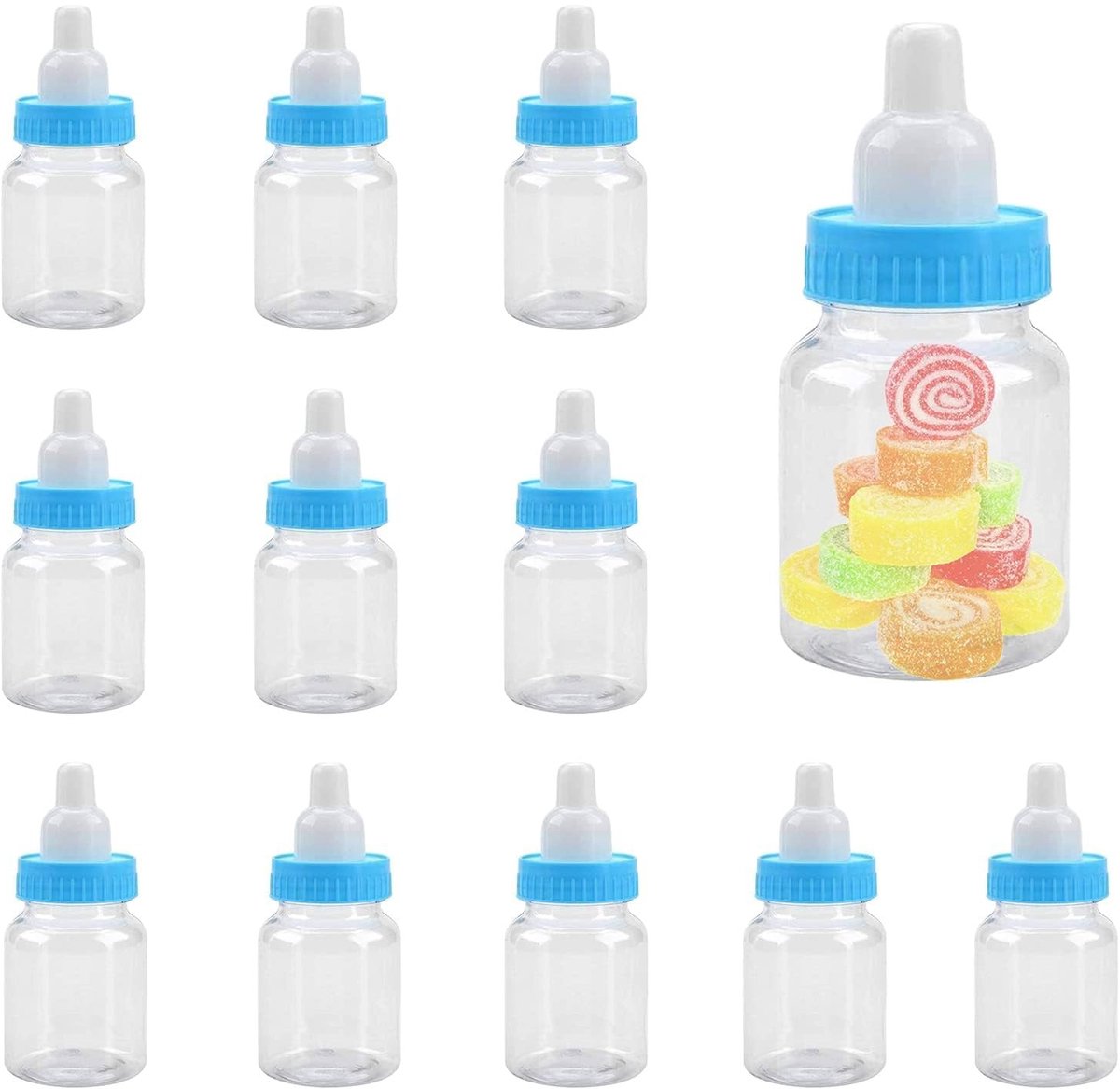 JHUBERS- Snoepdoos - 12 Stuks - Mini Plastic Snoepdoos - Voedselveilig Kunststof - Draagbaar Design - Waterdicht - Feestbenodigdheden - Candybox