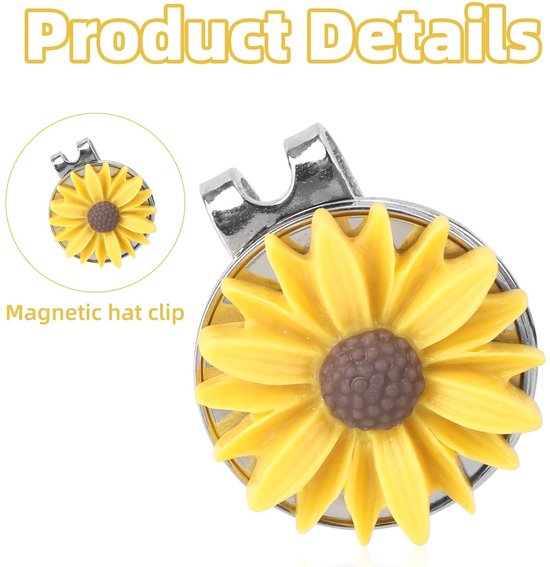 Allecto - Golf Ball Marker - Magnetische Hoedclip - Sterke Magneten - Geel - Accessoires voor Golfers - Perfect voor Mannen en Vrouwen - Unisex van Allecto — afbeelding 4
