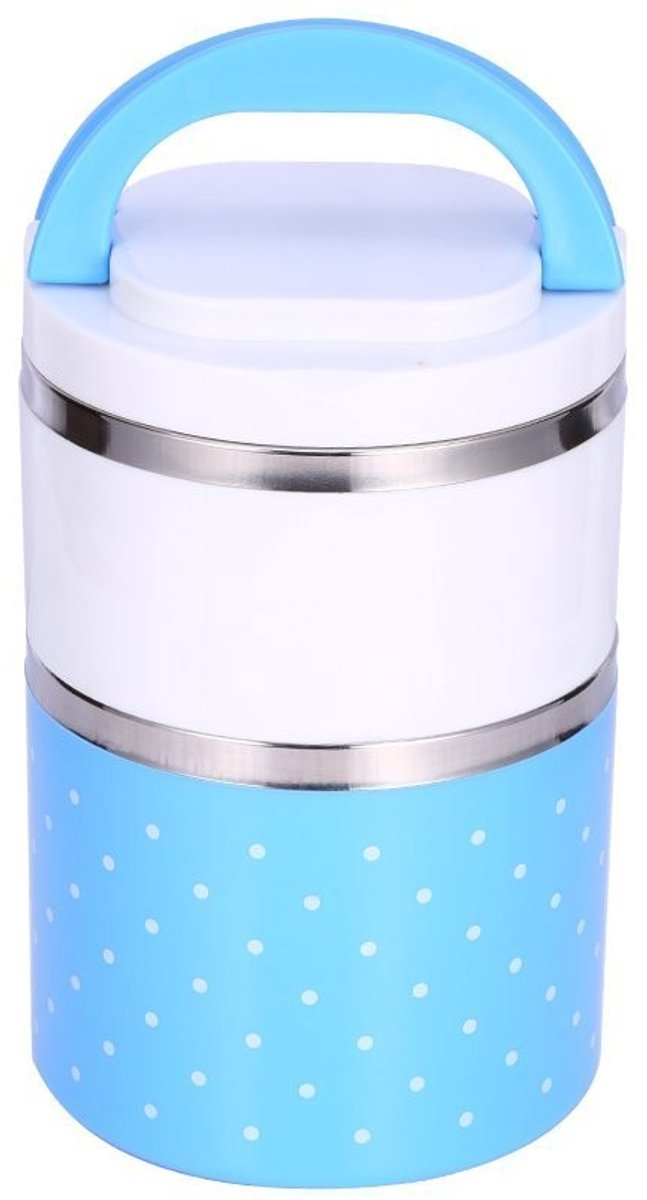 BRENZOOS- Lunchbox RVS 3 Lagen - Thermische Voedselcontainer - Lekvrij - Kindvriendelijk - Met Handvat - Duurzame Isolatie - Bento Box
