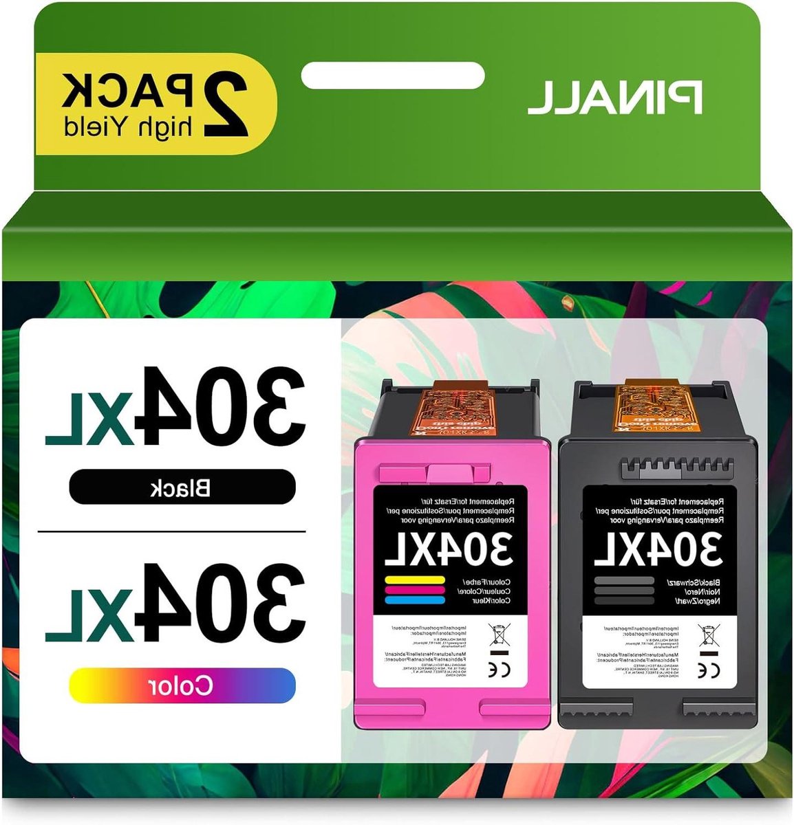 Inkt Cartridges - Printer Vulling - Documenten Printen - Waterproof en UV-resistent - 2 Stuks - Zwart en Kleur