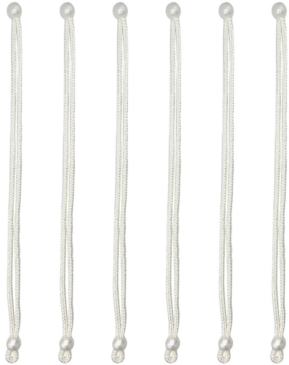 Dailygoods- Touwgordijnen 6 Stuks - Gevlochten Gordijnkoord - Tie-Backgordijnen - 40 cm - Kunstvezel - Geschikt voor Woonkamer/Slaapkamer - Gordijnbanden
