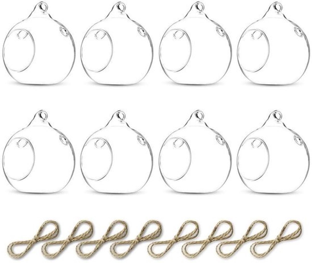 Allecto - Opknoping Tealight Houder - Glazen Terrarium - voor