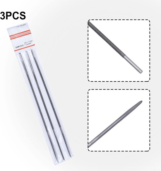 Kettingzaag Slijpset - Metaal Vijlen - Onderhoud Ketting - Duurzaam Metaal - 3.5 mm - Zilverkleurig — afbeelding 3