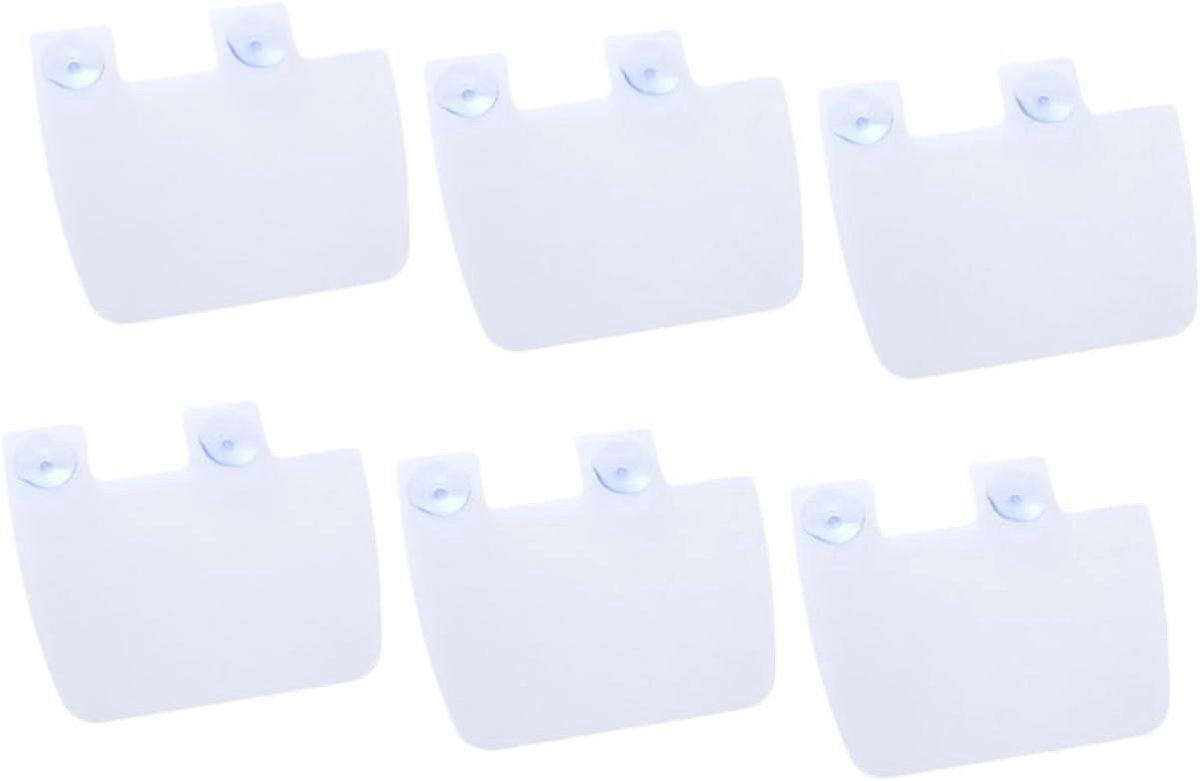 Spatbeschermers Keuken - Afwas Scherm - Schoon Werken - Sterke Zuignap - 6 Stuks - Transparant