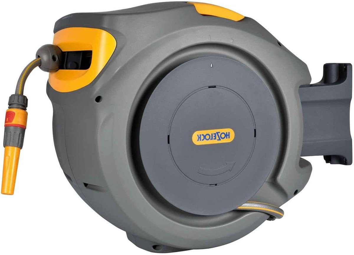 Slanghaspel Wandmodel - Automatische oproller - Tuin sproeien - Automatische oproller - 109kg - Grijs