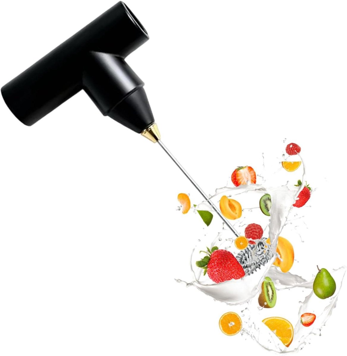 Handmixer - Keukenmixer Klopper - Bakken & Koken - Draadloos Ontwerp - 4x6x4 cm - Zwart