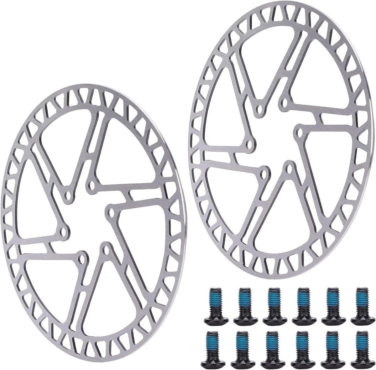 Fiets remschijf - Schijfrem platter - Veilig fietsen - Roestvrij staal - 160mm diameter - Zilverkleurig