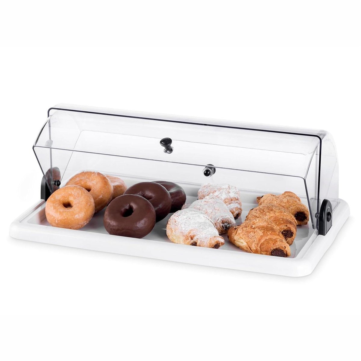 Gebak vitrine - Taart display - Bakwaren presenteren - Rechthoekig model - 57 x 38 x 155 cm - Transparant
