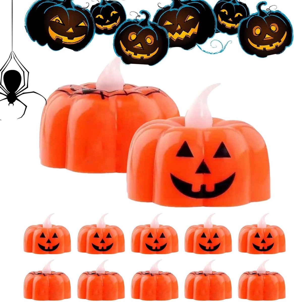 Led Sfeerkaarsen - Flikkerende Lampjes - Feestelijke Decoratie - Veilig Vlamloos Licht - 12 Stuks - Warm Wit