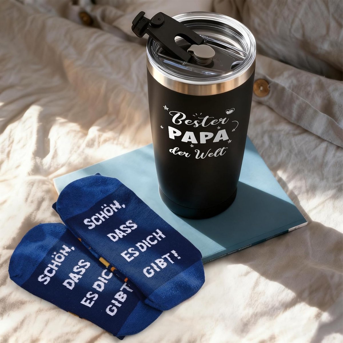 Thermobeker Set - Wijnbeker Mok - Dranken Meenemen - Beste ter wereld - 600 ml - Wit — cadeau in Koken & Dineren - foto 7