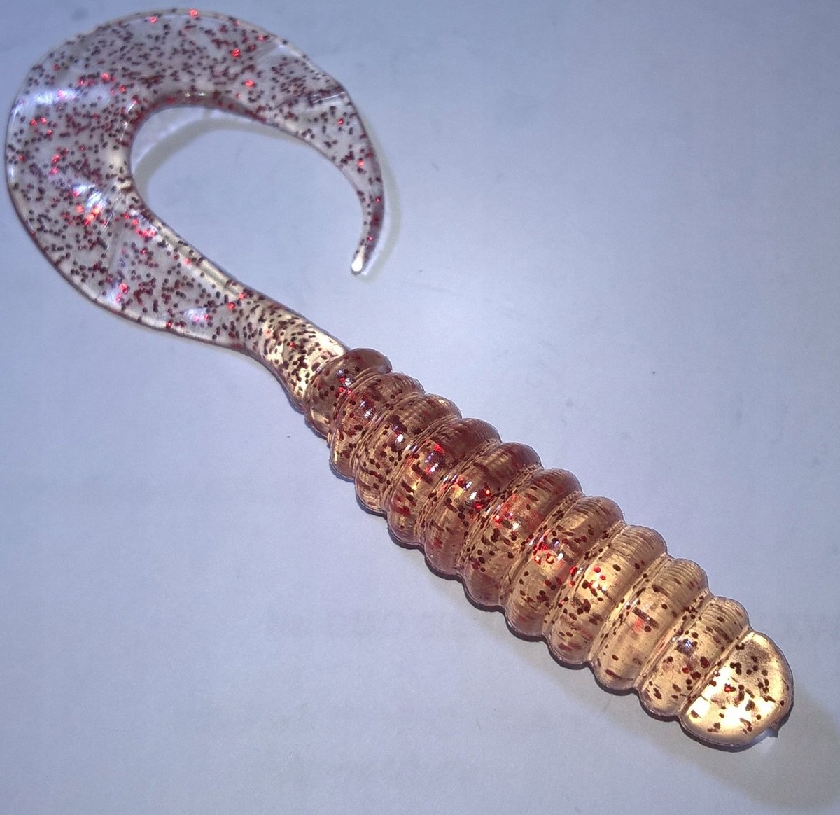 Mann's Twister 7cm Transparant met Rode Glitter - Visdecoratie