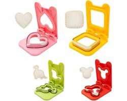 4 stuks Sandwichvorm - Sandwich Cutter set - Broodjes Snijder & Sealer - Cookie cutter - voor kinderen, ontbijt, school, picknick, fruit en koekjes - 14.5cm