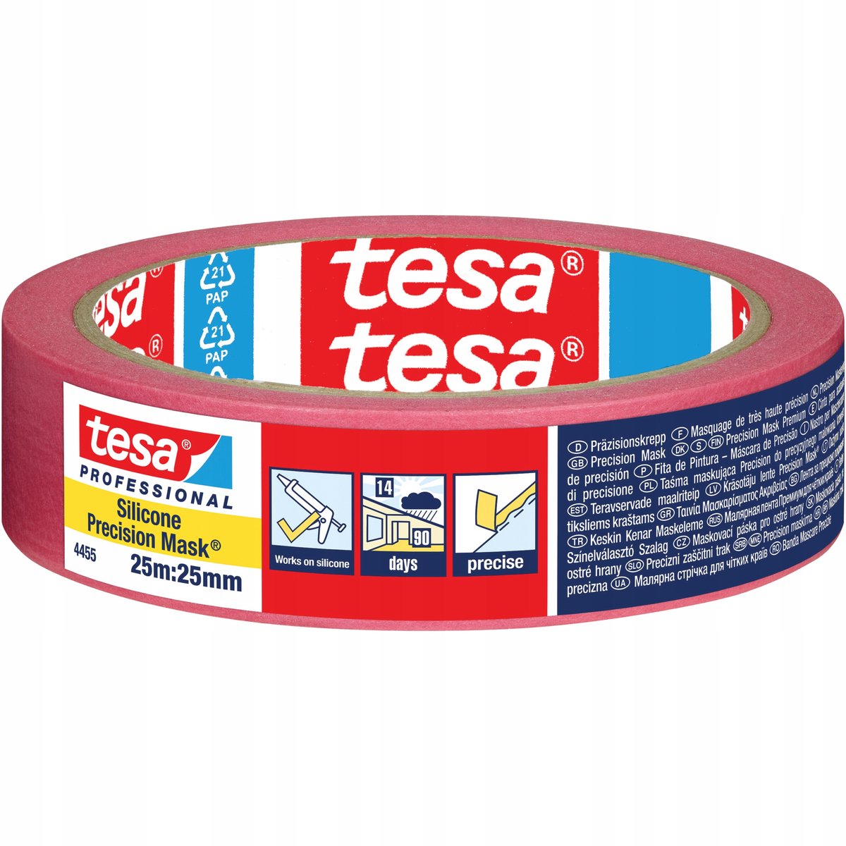 Tesa Precision Mask 4455 Siliconen Afplaktape 25mm x 25m