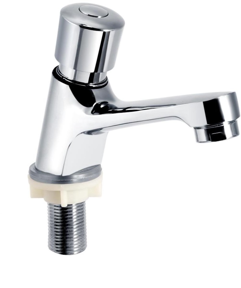Dailygoods- Wastafelkraan Automatische Sluiting - Massief Messing - Waterbesparend - Eenvoudig te Reinigen - Duurzaam - Keramische Schijfkleppen - Kraan