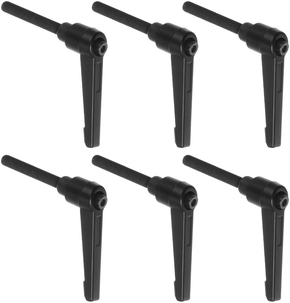 Dailygoods- Klemhendels 6 stuks - Verstelbaar - Snelspanner met drukknop - Aluminiumlegering - M6 x 50 mm - Voor machines en apparatuur - Schroefknoppen