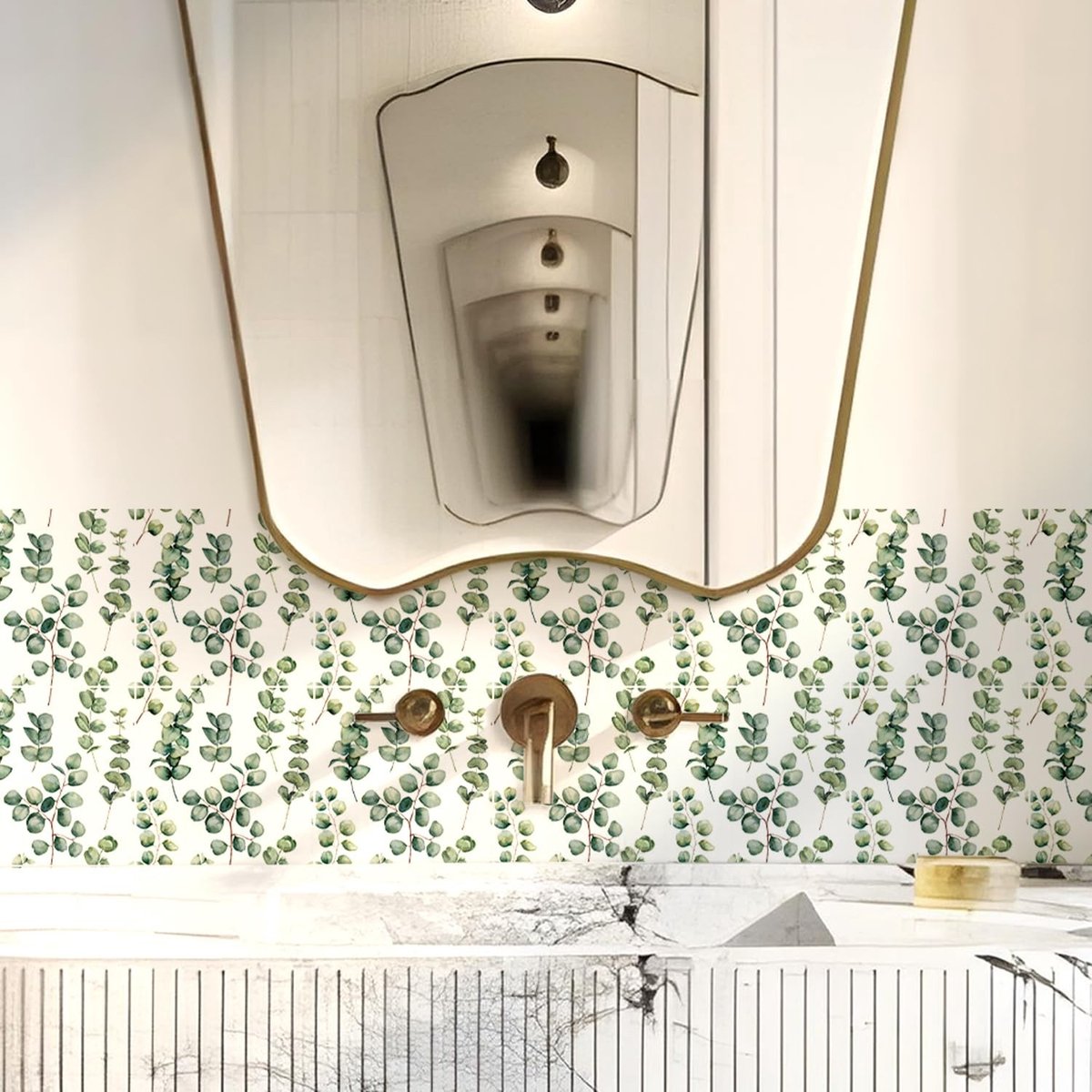 Dailygoods- Tegelstickers Set van 10 - Zelfklevende Tegelstickers - Decoratieve Muurstickers - Voor Badkamer/Keuken - Vierkante Vorm - Eenvoudig aan te brengen