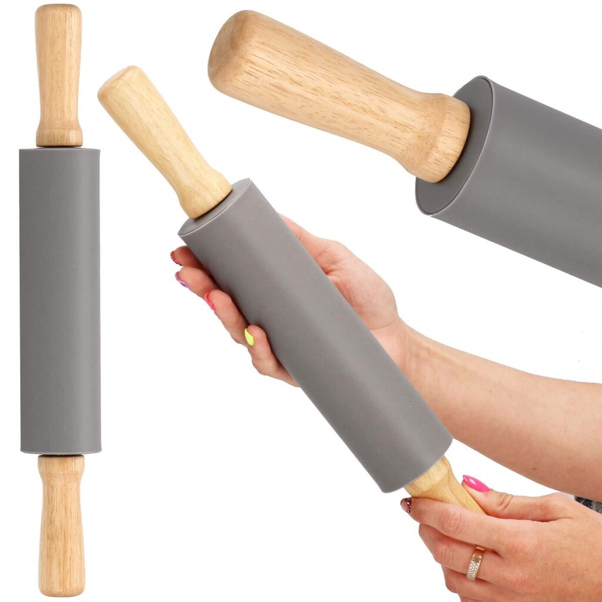 Siliconen deegroller, 38 cm