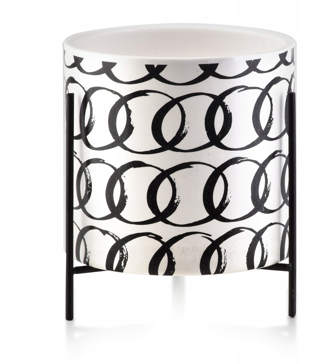 Mondex keramische pot met standaard, 12,5 cm diameter, veelkleurig