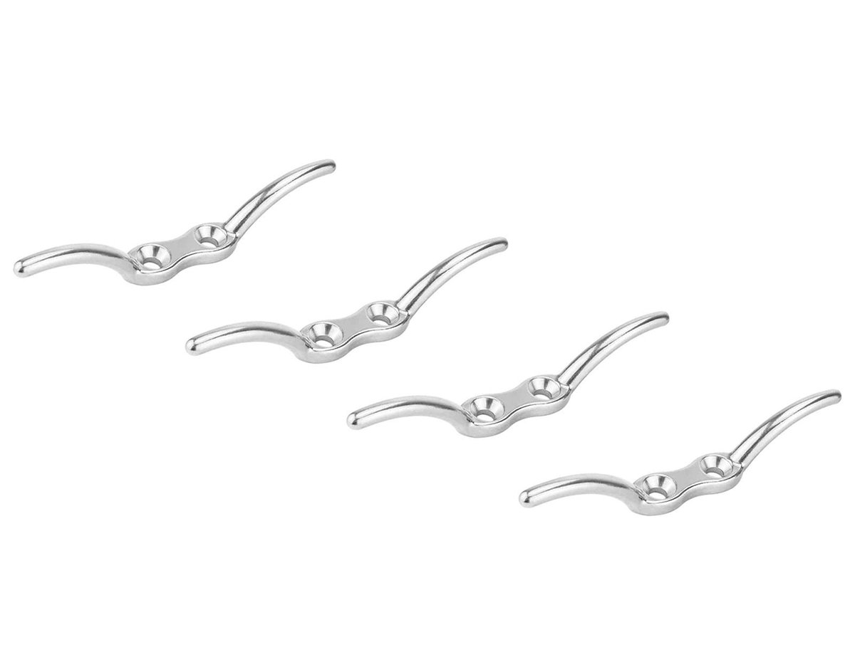Dailygoods- Touwschroef 11,5 cm - 4 Stuks - Roestvrij Staal 316 - Bevestigingsschroeven - Duurzaam - Eenvoudig te Installeren - Bevestigingshaak
