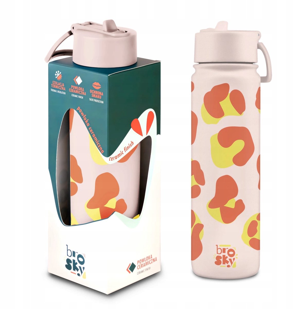 Brosky Wild Roze RVS Waterfles 680ml - BPA-vrij & Stijlvol
