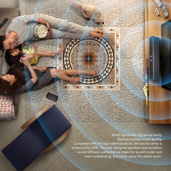 Computerluidsprekers Soundbar - Desktop Audio - Muziek Luisteren - Hifi Stereogeluid - 315 cm Lengte - Zwart — afbeelding 3