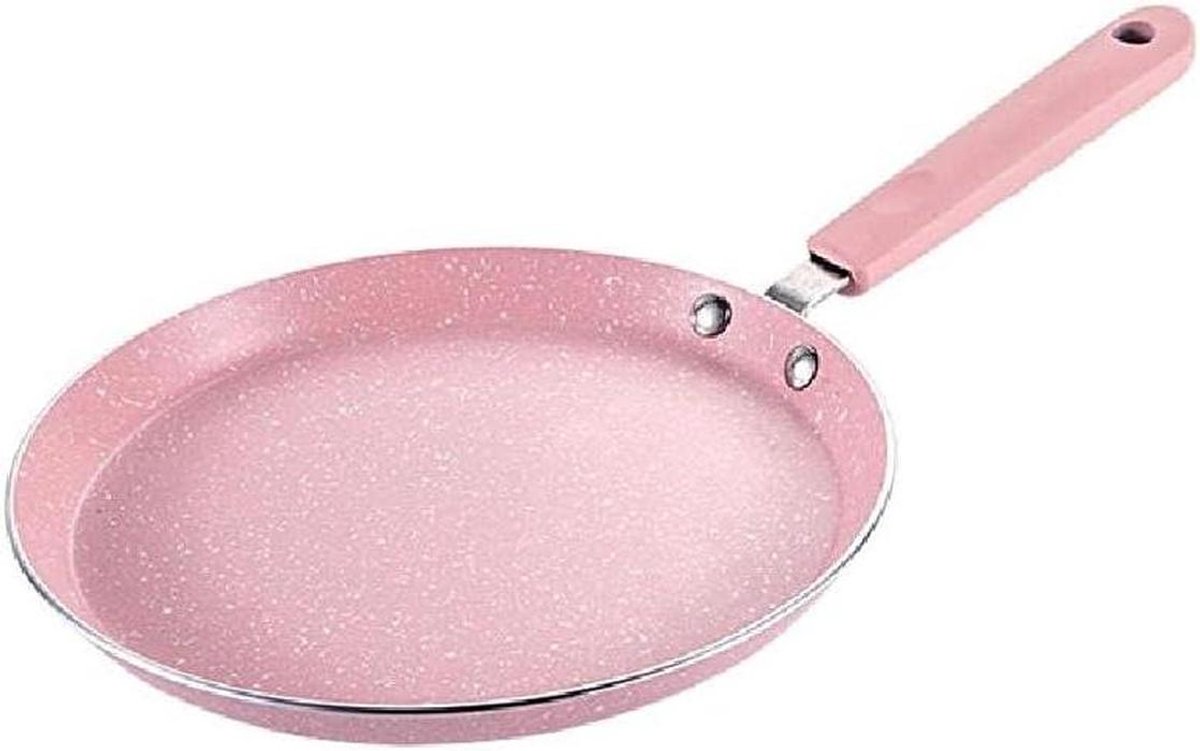 Koekenpan - Omeletpan - Ontbijt Maken - Antiaanbaklaag - 15 cm - Roze