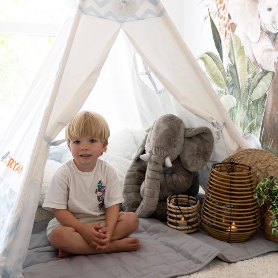 Olifant knuffeldier - Pluche dier - Knuffelen en troosten - XXL formaat - 60 cm - Grijs — afbeelding 2