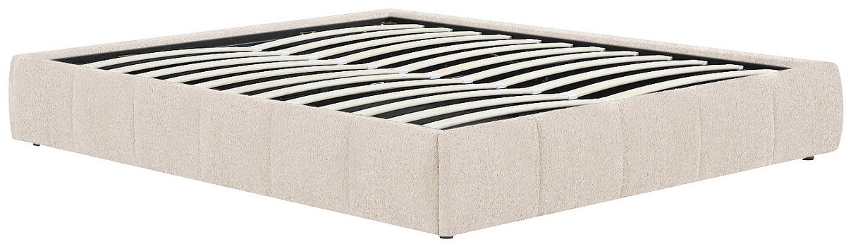 Vente-unique Bedbodem met opbergruimte 180 x 200 cm in bouclé stof - Beige - NULOX van YSMÉE