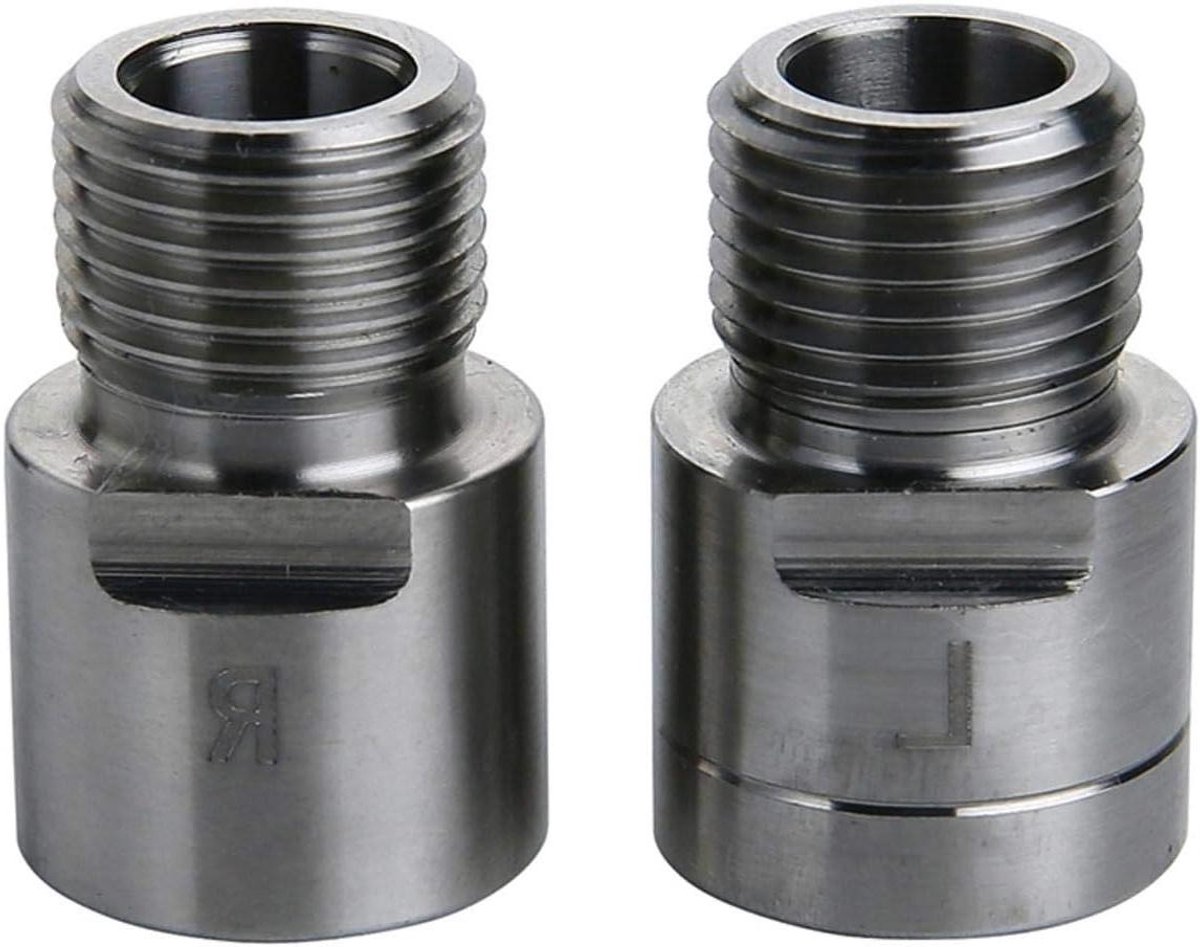 Fietspedaalverlengingen - Pedaalverhogers - Comfortabel Fietsen - Beschermt Frame - 20 mm Uitslag - Zilver