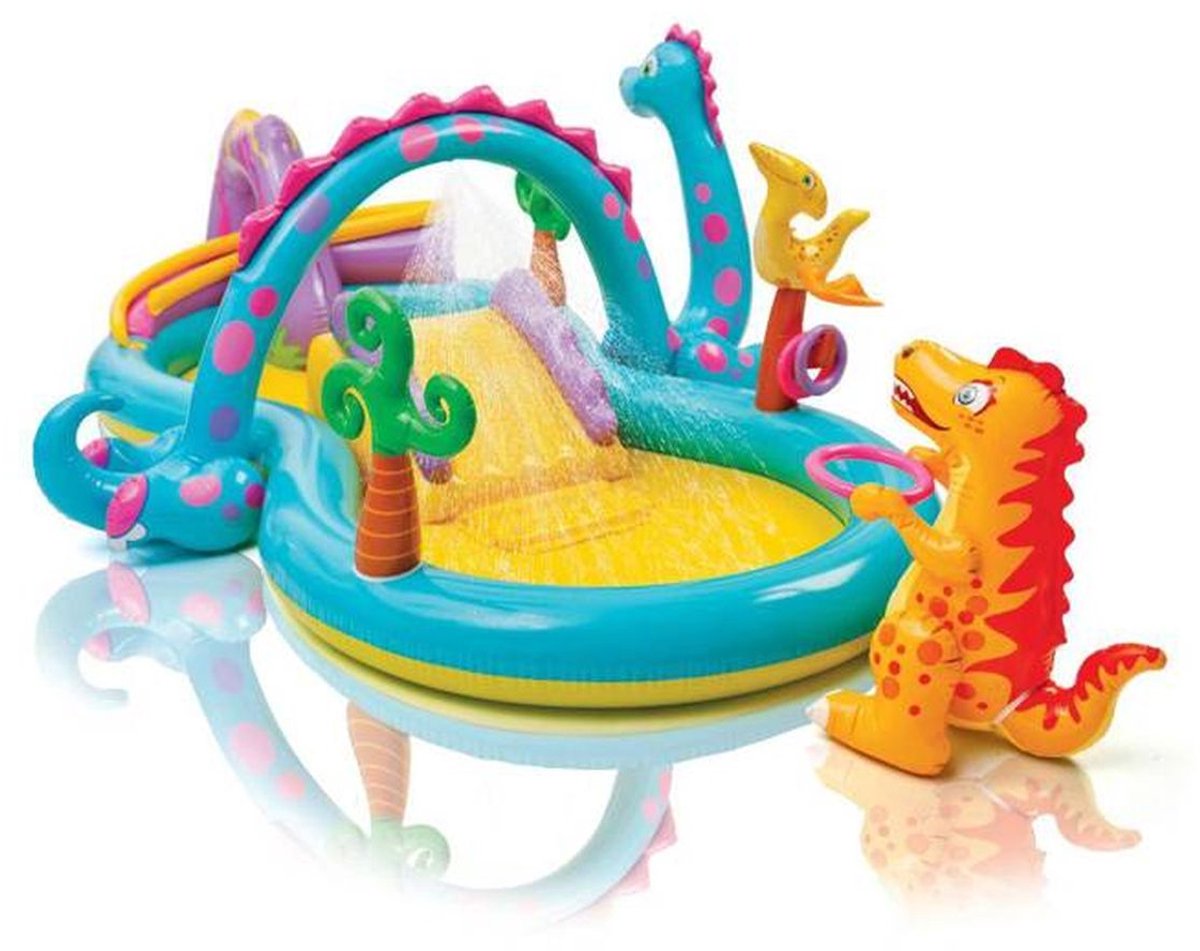 Intex Dinoland Opblaaszwembad met glijbaan - 302 x 229 x 112 cm — afbeelding 13
