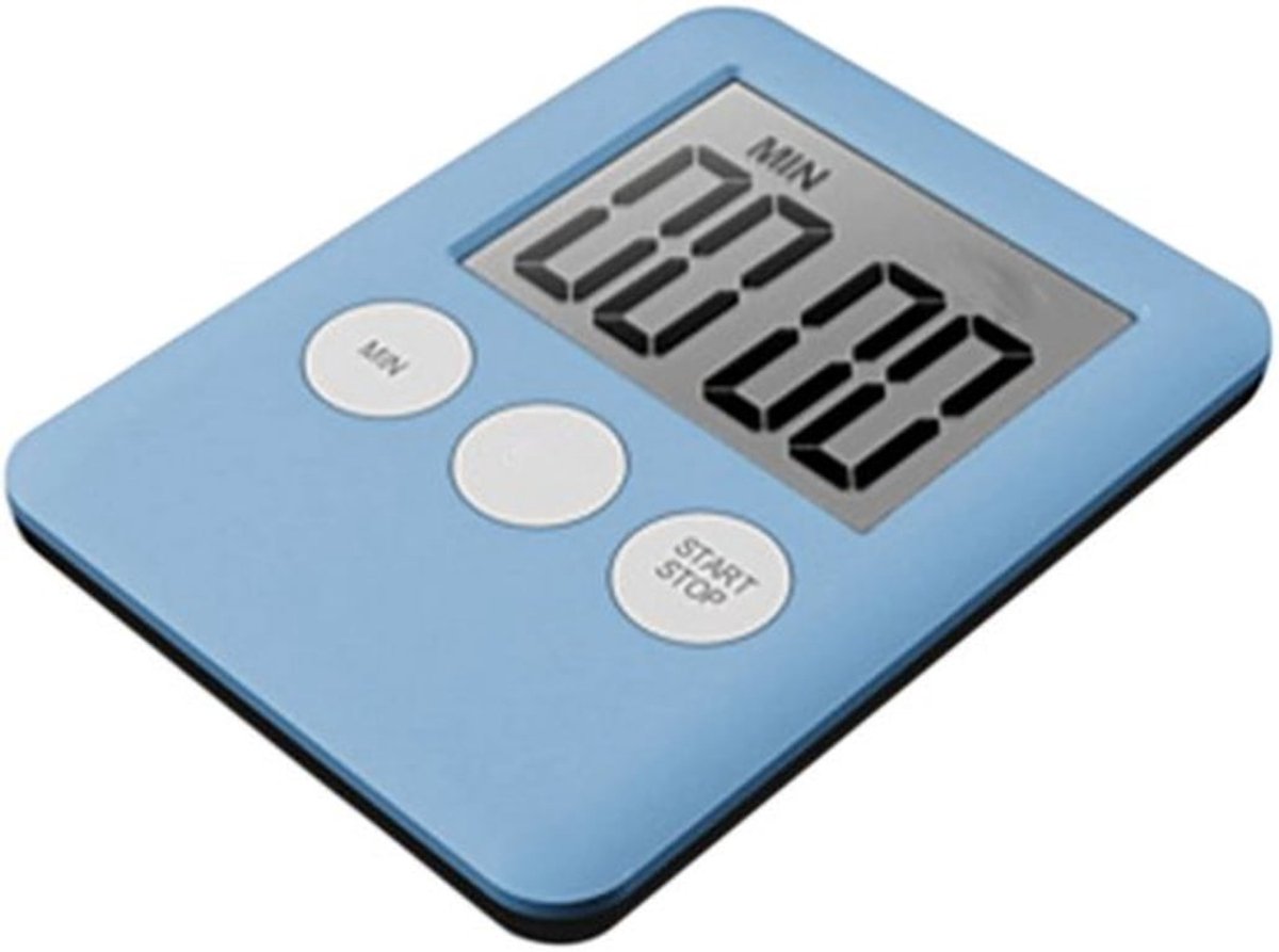 Ultradunne kooktimer, keukenwekker met aftelfunctie, pizzabakgereedschap - blauw