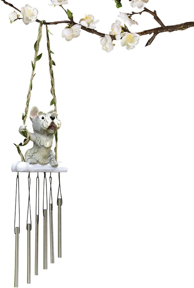 Schattig Windspel - Tuindecoratie Hanger - Buiten Decoreren - Aantrekkelijk Dierenschommel Design - 16.4 cm Hoog - Meerkleurig