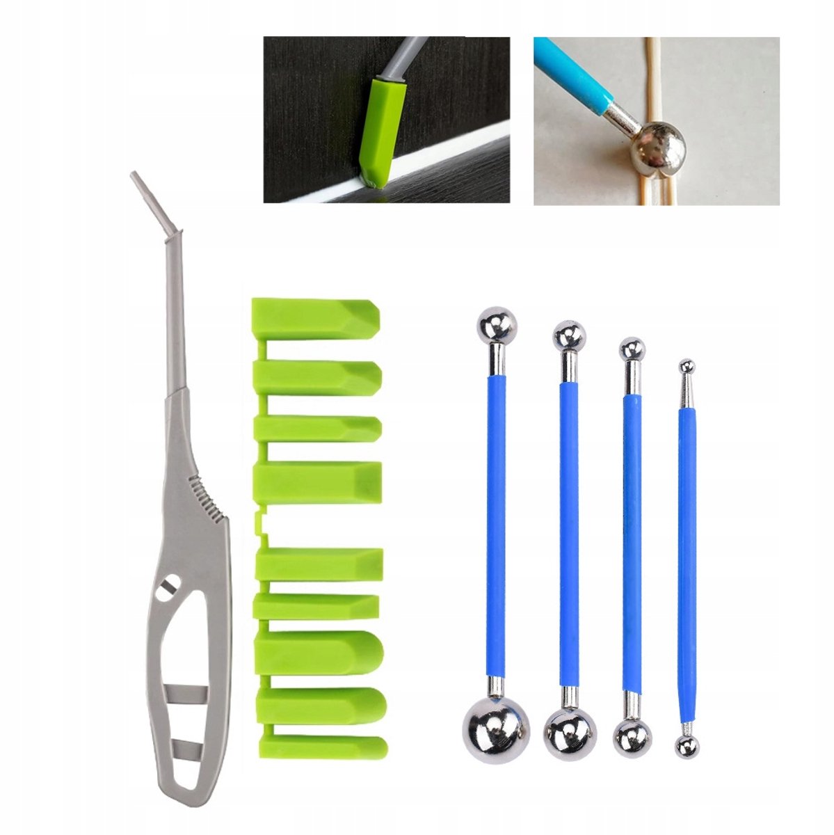 9-delige siliconenkit spatelset voor gladde voegen - DIY & professioneel