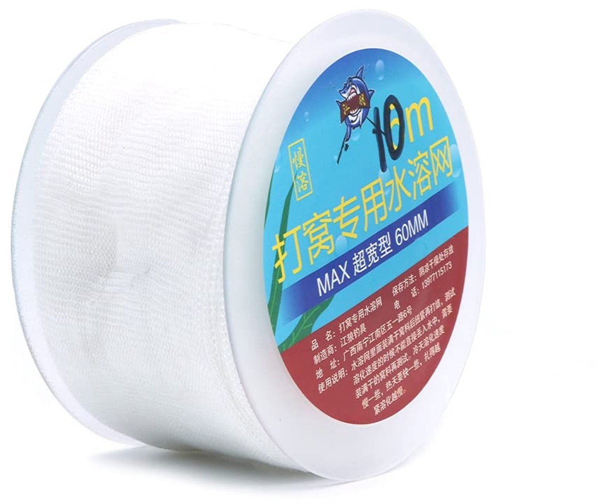 VLEMICO- Wikkelzakken 10 Meter - PVA Mesh Vulling - Wateroplosbaar - Karpervissen - Aas Wrap Tassen - Brede Mesh 60mm - Aaszakken