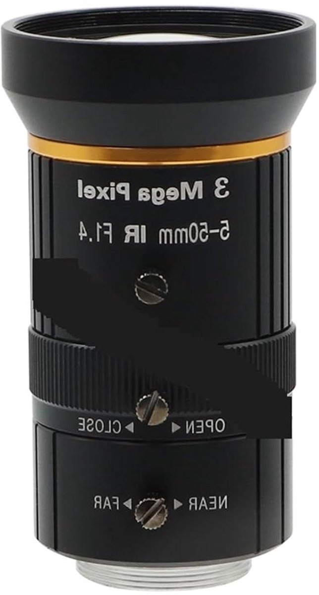 Microscooplens - Beveiligingslens - Live Uitzending - Varifocale Iris - 5-50mm - Zwart