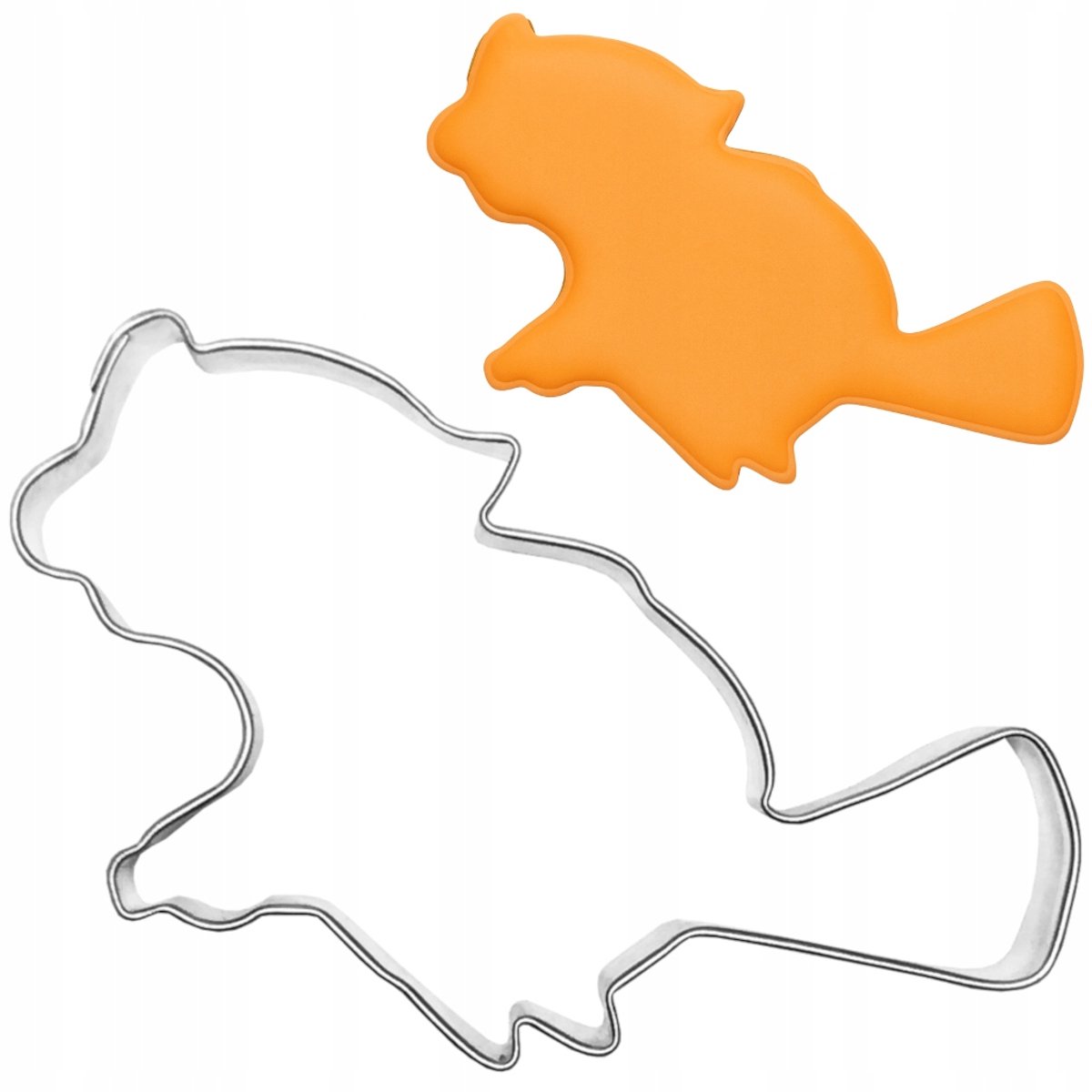 Koekjesvorm Heks op Bezem - Halloween - 8cm Metaal