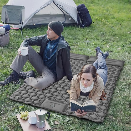Opblaasbare Slaapmat - Kampeer mat - Outdoor Avonturen - Automatisch Opblazen - 190 x 120 cm - Enkel kenmerk — afbeelding 3