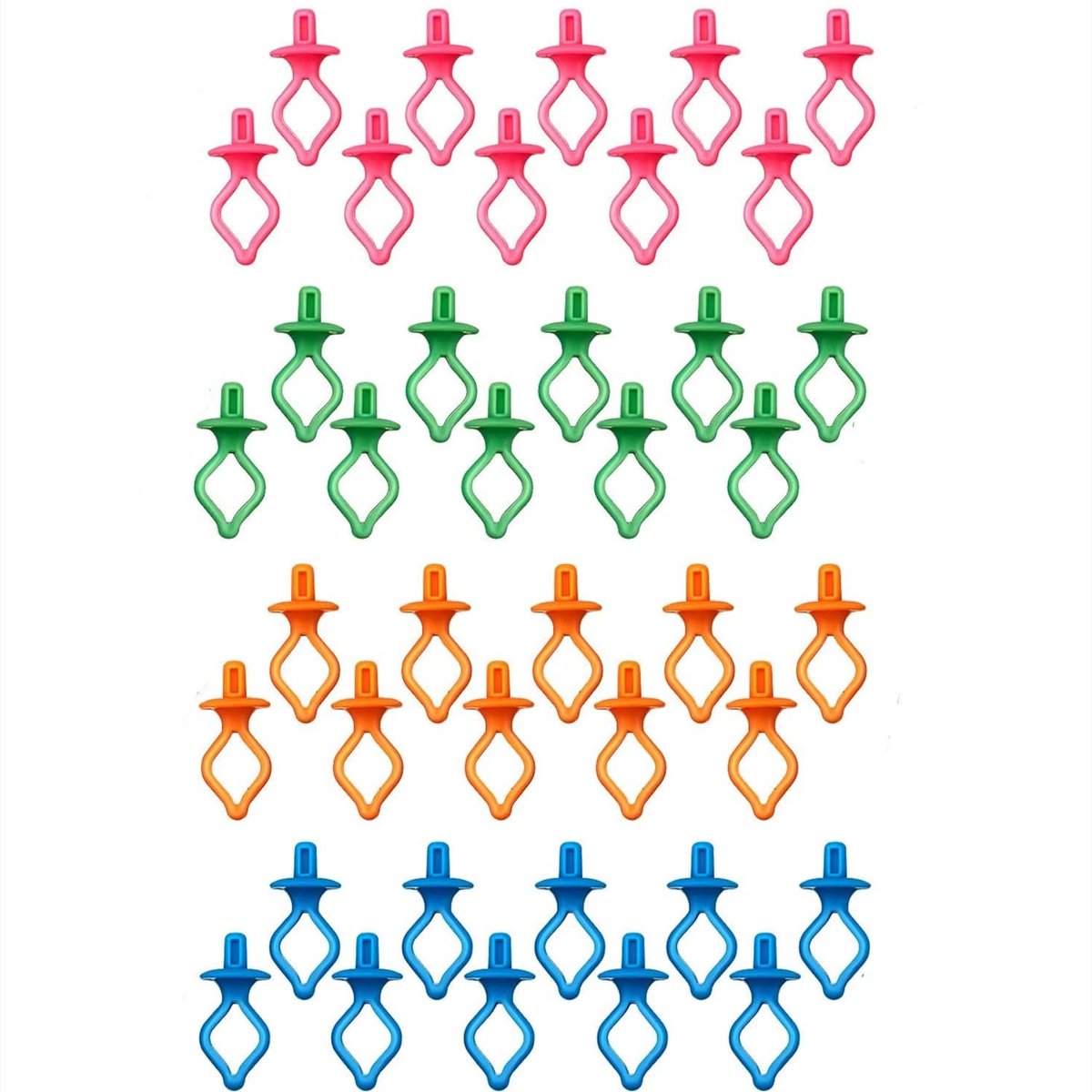 ONF3 - Garnspoelhouders - Spoeldraadhouder - Flexibel silicone - Kleur: roze, groen, blauw, oranje - Naaimachine accessoires - 40 stuks - Geschi...