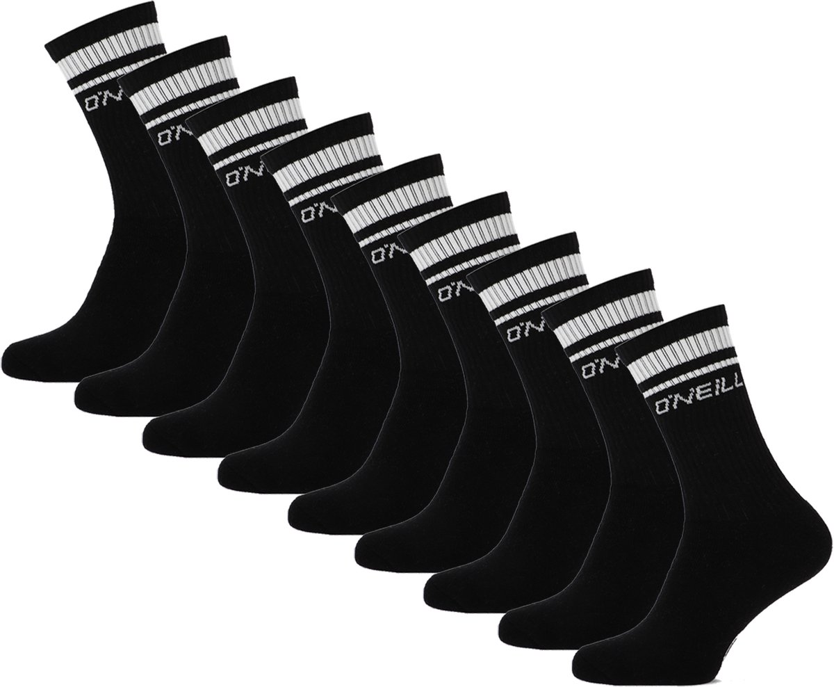 O’Neill Sportsokken Unisex 9-Pack Effen Zwart