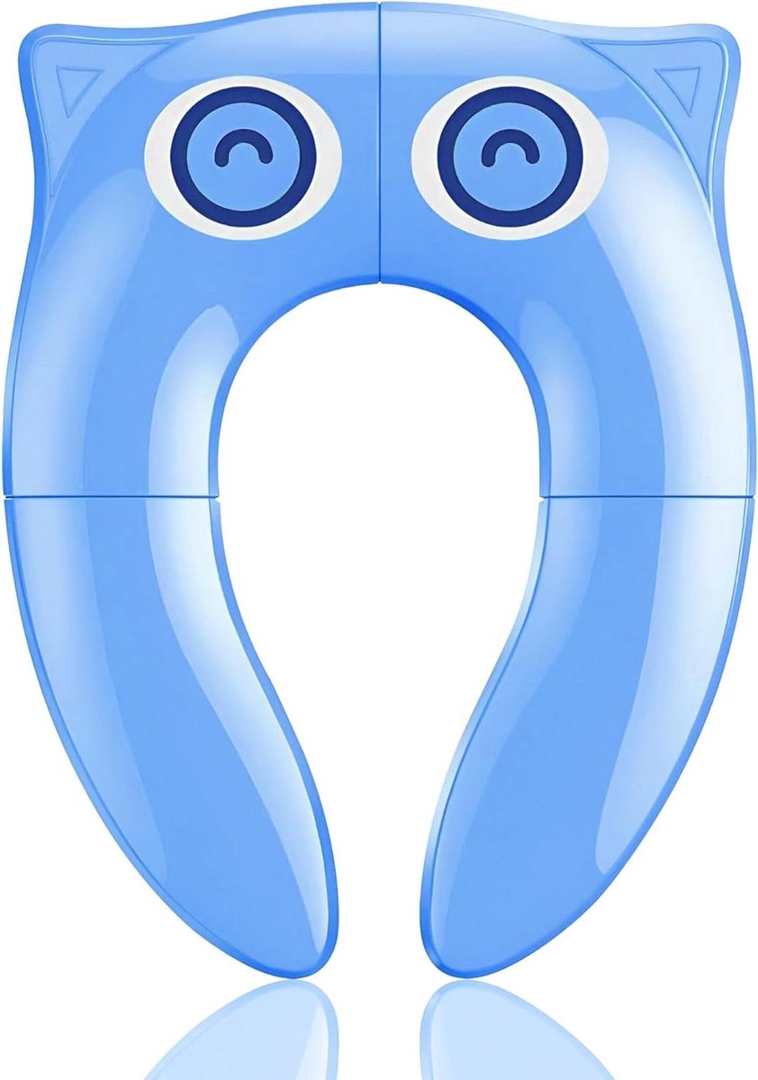 Opvouwbare toilettrainer - Reis potje - Zindelijkheidstraining onderweg - Antislip en stabiel - 345 cm x 26 cm - Blauw