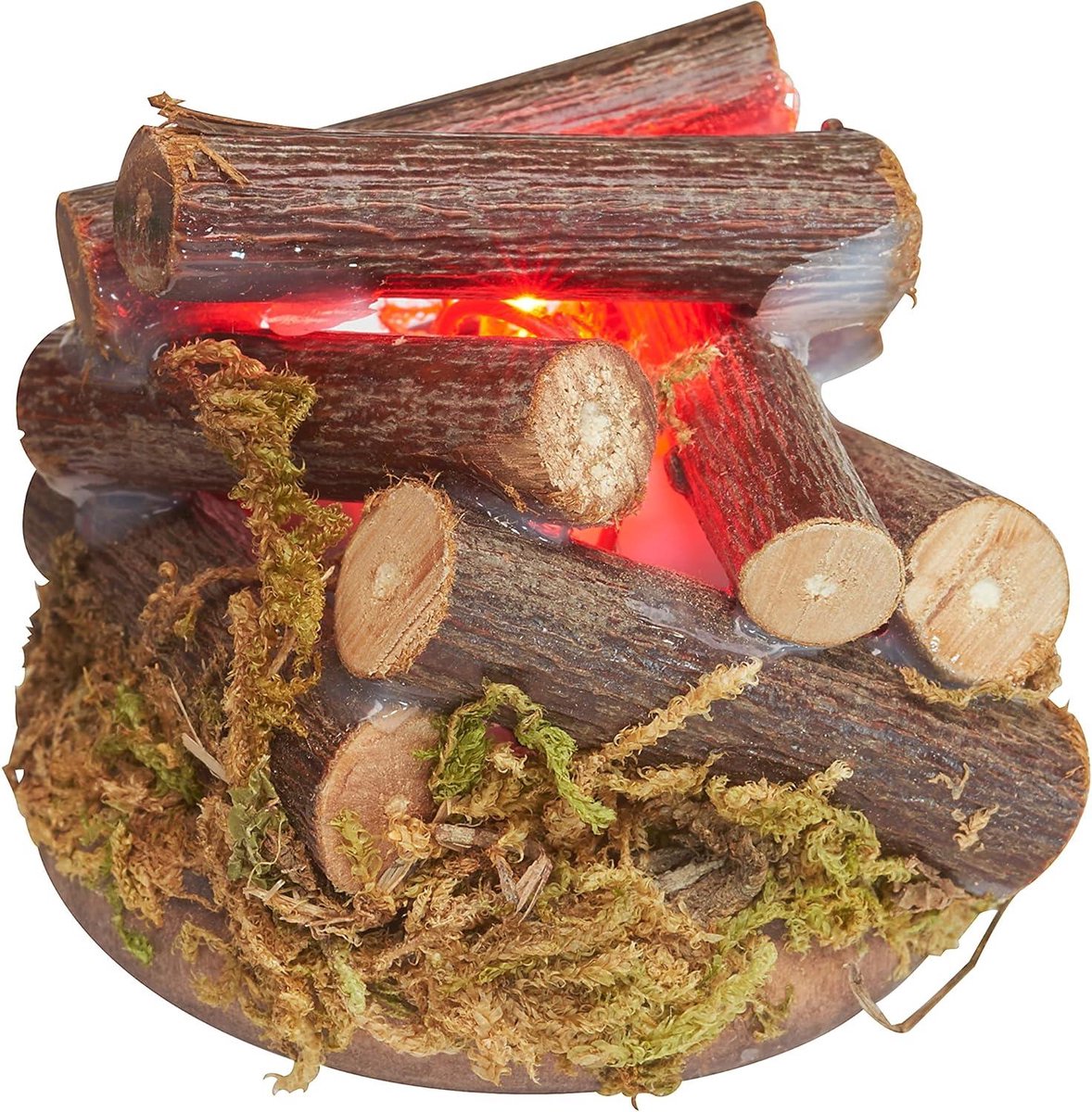 Led Vuurkorf - Miniatuur Haard - Kerststallen Decoreren - Met Batterij - 4 cm Hoogte - Meerkleurig
